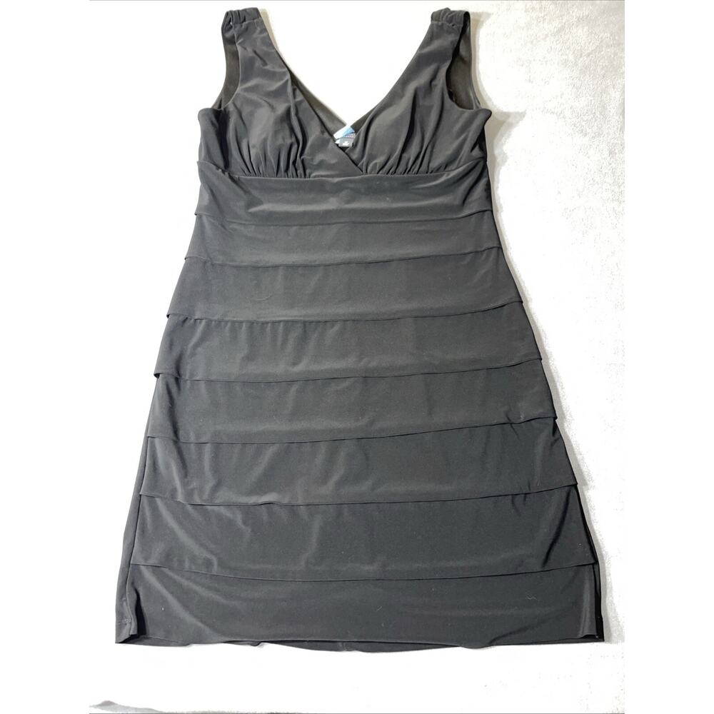Dress‎ Barn Women's Black Layer Dress Size 12